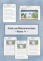 Vorschau - Arbeitsblätter - Zufall und Wahrscheinlichkeit - Station 4 - Aquarium - Deckblatt