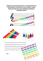 Vista previa - Juegos / Gamificación - Notas musicales de colores con redondas - Portada