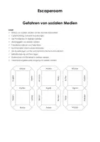 Vorschau - Stundenentwürfe - Escape Room "Gefahren von sozialen Medien" - Deckblatt