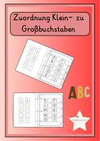 Vorschau - Mal- und Bastelvorlagen - Klettmappen Zuordnung - Groß- zu Kleinbuchstaben/Klein- zu Großbuchstaben - Seite 2