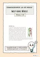 Vorschau - Arbeitsblätter - Gedankenexperiment zum Thema Gut und Böse - Deckblatt