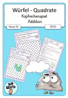 Vorschau - Arbeitsblätter - Würfel Quadrate Addition 10 - Deckblatt