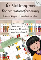 Vorschau - Stationenlernen - Brain-Gym, Förderung der Konzentration und Aufmerksamkeit: 6 Klettmappen: Dreieckiges Durcheinander, 4 Schwierigkeitsstufen, Klasse 1-4, Vorübung Rechentabellen - Deckblatt