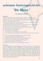 Vorschau - Text - Achtsame Fantasiereise - Die Blume - Deckblatt