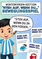 Vorschau - Spiele - Winterferien Bewegungsspiel "Steh auf, wenn du..." - Deckblatt