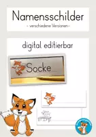 Vorschau - Anderer Materialtyp - Namensschilder Fuchsklasse - Deckblatt