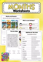 Vista previa - Unidades / Secuencias / Situaciones de Aprendizaje - Months of the year Worksheets - Portada