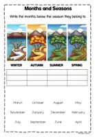 Vista previa - Unidades / Secuencias / Situaciones de Aprendizaje - Months of the year Worksheets - página 1