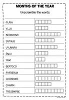 Vista previa - Unidades / Secuencias / Situaciones de Aprendizaje - Months of the year Worksheets - página 3