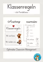 Vorschau - Arbeitsblätter - Classroom Management rundum Sorglospaket rote Pandaklasse - Seite 1