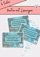 Vorschau - Aufgabenkarten - Karten mit Lösungen zu den 4 Fällen - Deckblatt