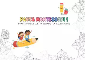 Vista previa - Hojas de trabajo - Pauta Montessori - lletra lligada - página 1