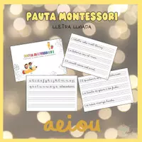 Vista previa - Hojas de trabajo - Pauta Montessori - lletra lligada - Portada