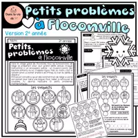 Aperçu - Feuilles d'exercices - Petits problèmes à Floconville CE1 - Page de couverture