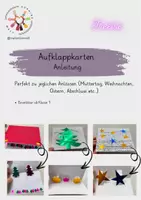 Vorschau - Mal- und Bastelvorlagen - Aufklappkarten für Weihnachten, Muttertag, Ostern usw. - Deckblatt