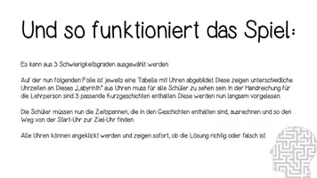 Vorschau - Spiele - Das Uhrenlabyrinth - Interaktives Spiel zur Berechnung von Zeitspannen - Seite 2