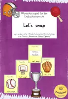 Vorschau - Spiele - Wortschatzspiel Let´s swap - "American School Sports" - Deckblatt