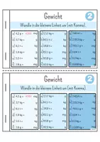 Vorschau - Arbeitsblätter - Größen und Maßeinheiten - Gewichte (Milligramm, Gramm, Kilogramm, Tonne) Heft - Seite 2