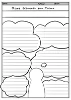 Vorschau - Mal- und Bastelvorlagen - Meine Gedanken zum Thema - universal einsetzbares Arbeitsblatt - Seite 1
