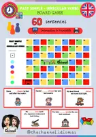 Aperçu - Jeux - PAST SIMPLE - 60 IRREGULAR VERBS (Board game) - Page de couverture