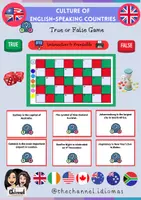 Vista previa - Juegos / Gamificación - CULTURE OF ENGLISH-SPEAKING COUNTRIES: True or False Game - Portada
