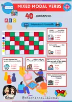 Aperçu - Feuilles d'exercices - MIXED MODAL VERBS: Multiple-Choice Game & Worksheet - Page de couverture