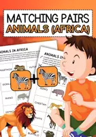 Vorschau - Spiele - Animals - Matching Pairs (Africa) - Deckblatt