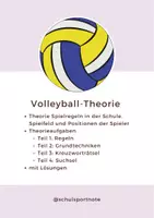 Vorschau - Arbeitsblätter - Volleyball - Theorie - Deckblatt