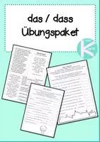 Vorschau - Arbeitsblätter - das dass Übungspaket - Deckblatt