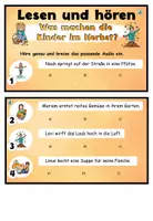 Vorschau - Arbeitsblätter - AnybookPro Material: Lesen und hören "Was machen die Kinder im Herbst?" - Seite 1