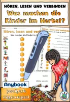 Vorschau - Arbeitsblätter - AnybookPro Material: Lesen, hören und verbinden "Was machen die Kinder im Herbst?" - Deckblatt