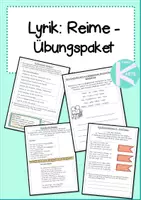 Vorschau - Arbeitsblätter - Lyrik/Gedicht: Reime & Reimschemata - Deckblatt
