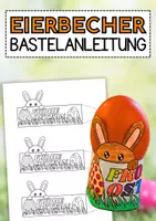 Vorschau - Mal- und Bastelvorlagen - OSTERN - Eierbecher aus Papier (Bastelanleitung) - Deckblatt