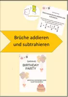Vorschau - Stundenentwürfe - Brüche addieren und subtrahieren - Deckblatt