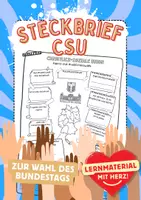 Vorschau - Unterrichtsreihen - CSU Parteien Steckbrief Bundestagswahl Christlich-Soziale Union - Deckblatt