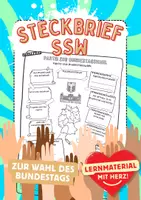 Vorschau - Unterrichtsreihen - SSW Parteien Steckbrief Bundestagswahl Südschleswigscher Wählerverband - Deckblatt
