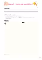 Vorschau - Stundenentwürfe - Feuerwerk - Unnötig oder unverzichtbar? Gruppendiskussion - Seite 1