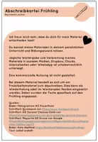 Vorschau - Arbeitsblätter - Abschreibkartei Frühling (Klasse 2-4) - Seite 1