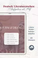 Vorschau - Stundenentwürfe - Sturm und Drang - Materialpaket für die Deutsch Oberstufe - Seite 1