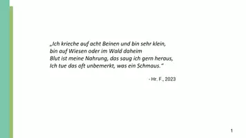 Vorschau - Stundenentwürfe - Unterrichtsstunde: Zecken (Körperbau, Lebensweise, Angepasstheiten) - Seite 1