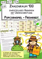 Vorschau - Stationenlernen - Materialpaket "Rechenspiele - Additionen mit Zehnerübergang - zweistellig" - Seite 1