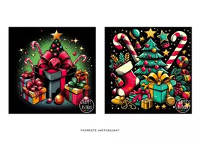 Aperçu - Affichage - Cartes pop art noel - HappyAssMat - Page 2