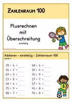 Vorschau - Spiele - Addition im Zahlenraum 100 – Kartei einstellige Aufgaben mit Zehnerübergang | Klasse 2–3 - Seite 2