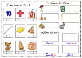 Vorschau - Arbeitsblätter - Buchstabeneinführung Z - Seite 3
