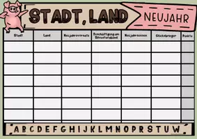 Vorschau - Spiele - Spiel zu Neujahr: Stadt, Land, Neujahr - Seite 1