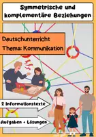 Vorschau - Arbeitsblätter - Symmetrische und komplementäre Beziehungen: Deutschunterricht Kommunikation - Deckblatt