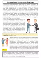 Vorschau - Arbeitsblätter - Symmetrische und komplementäre Beziehungen: Deutschunterricht Kommunikation - Seite 1