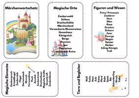 Vorschau - Merkblätter - Märchenwortschatz- Wörterfächer - Seite 1