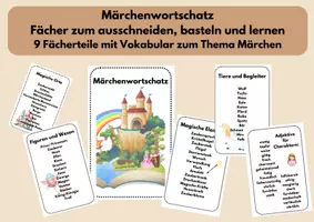 Vorschau - Merkblätter - Märchenwortschatz- Wörterfächer - Deckblatt