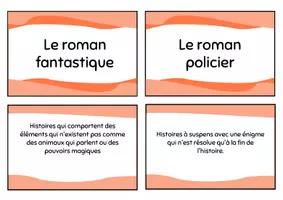 Aperçu - Feuilles d'exercices - Flashcards genre littéraire - Cycle 3 - Page 3